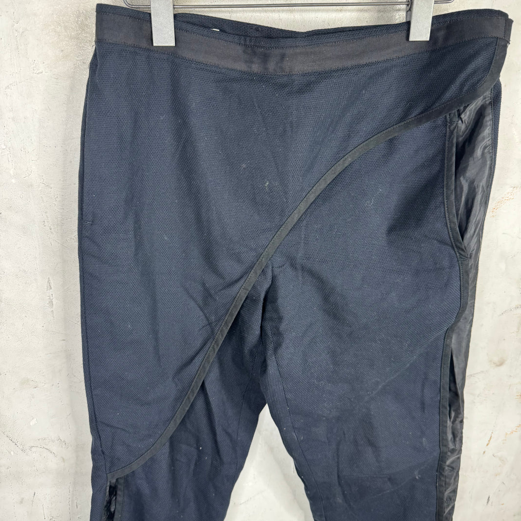 Dries Van Noten Navy Blue Apron Track Pants