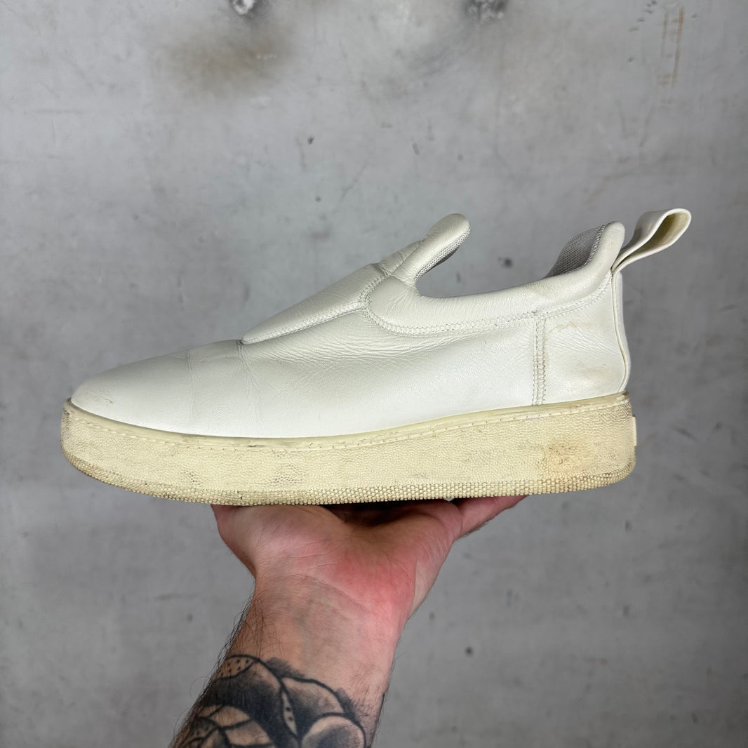 Celine White Padded Slip Sneakers