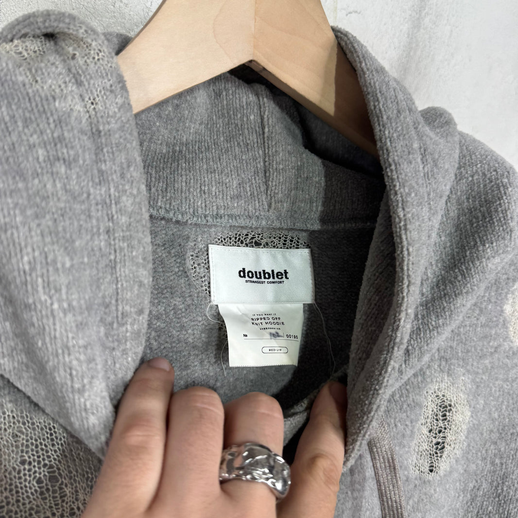 Doublet Ripped Off Knit Hoodie
