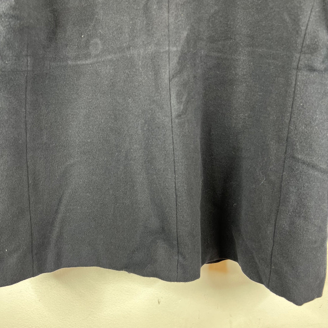 Jil Sander Navy Cashmere Blend Double Breasted Peacoat