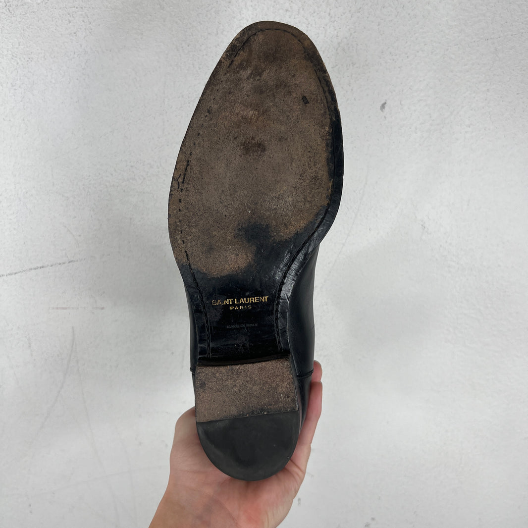 Saint Laurent Black Wyatt Chelsea Boots