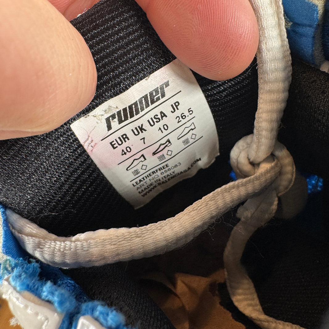 Balenciaga Blue/White Runner Sneakers