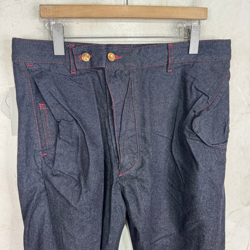 Vivienne Westwood Contrast Stitch Drunken Jeans