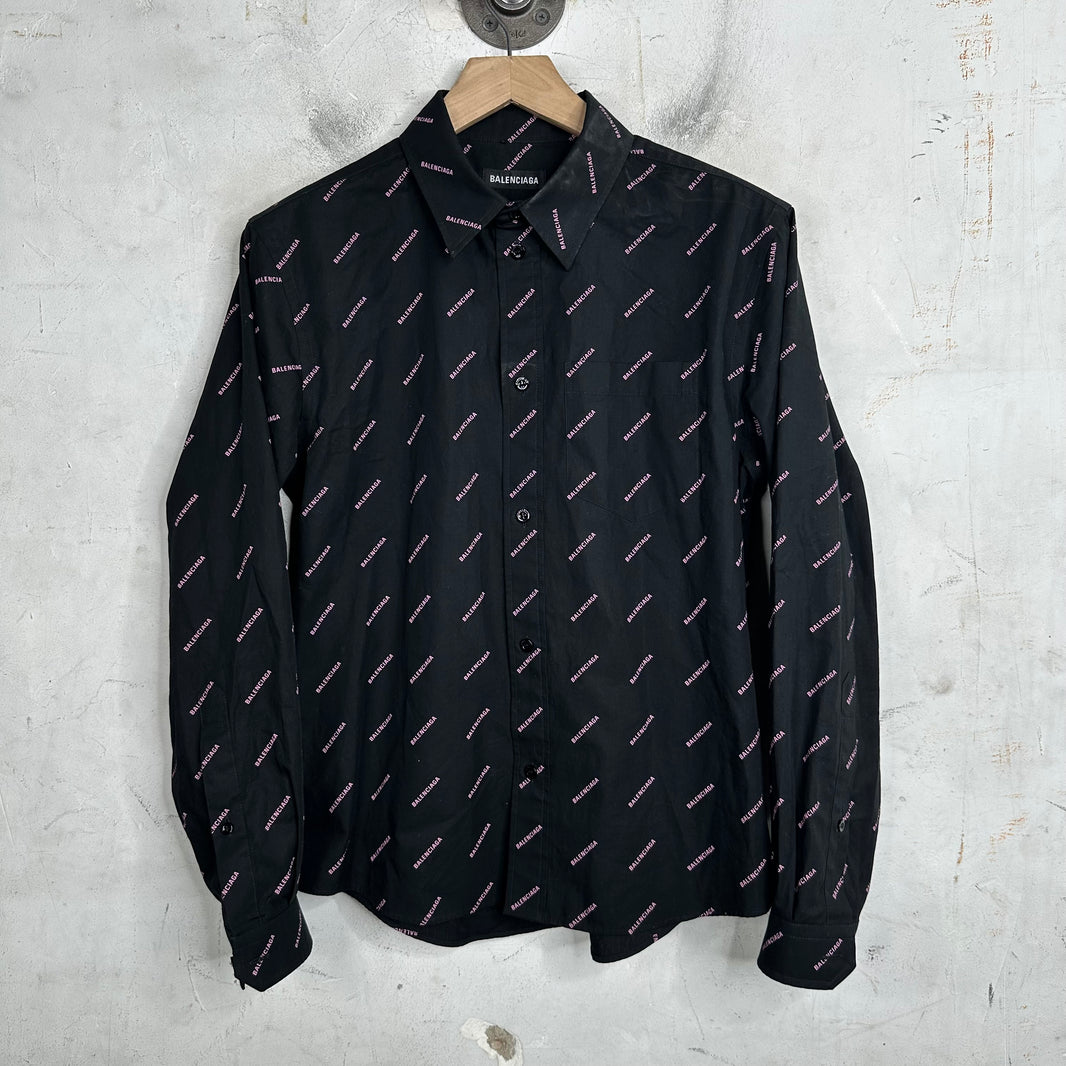 Balenciaga AOP Logo Shirt