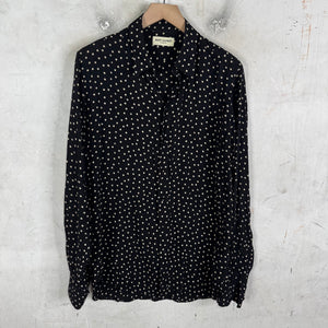 Saint Laurent Black Polka Dot LS Shirt