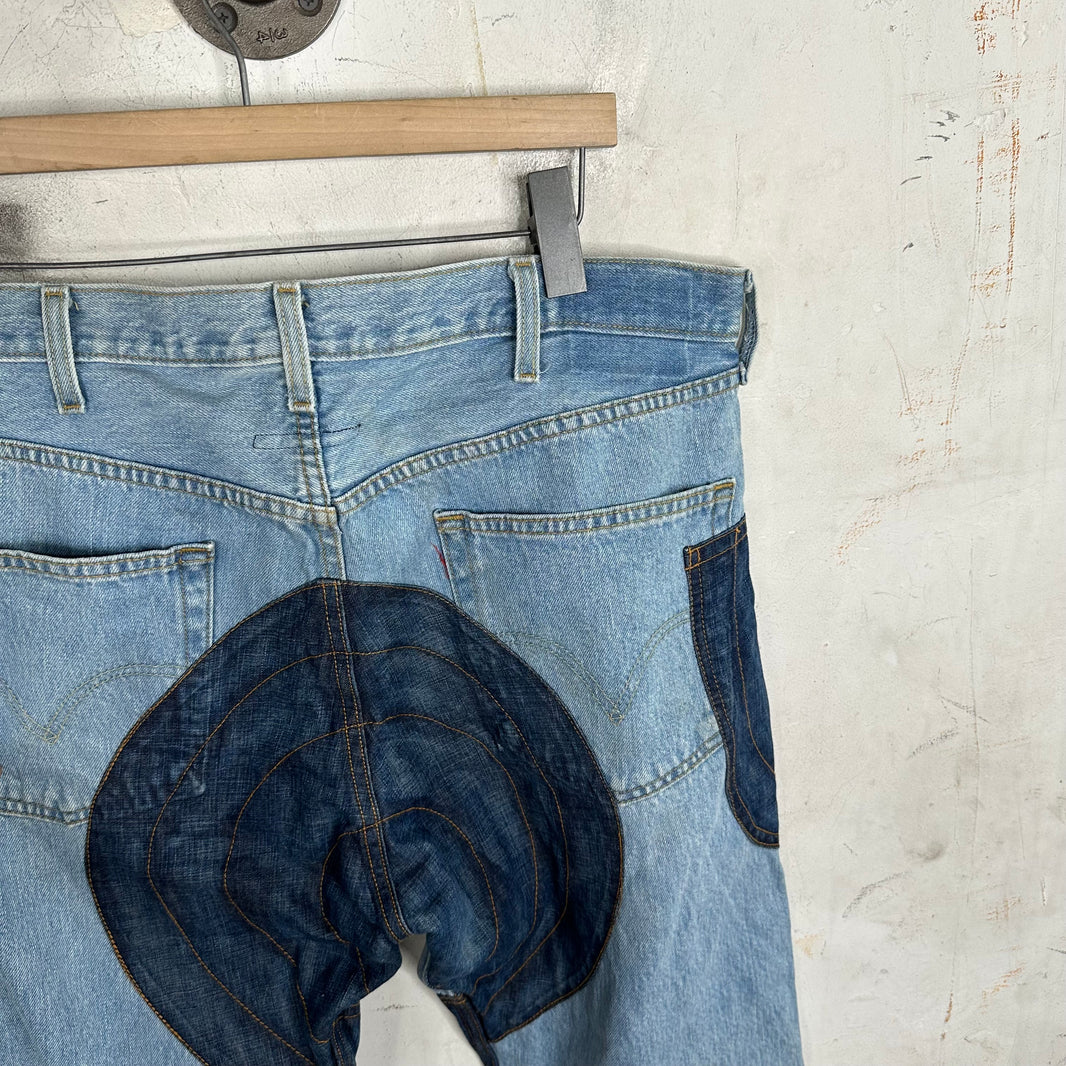 Needles Patched Contrast Blue Jeans