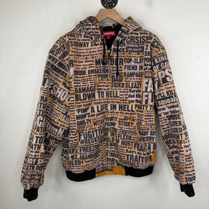 Supreme Dash Snow Newspaper Hooded Work Jacket