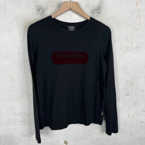 Chanel Uniform Velvet Logo L/S T-Shirt