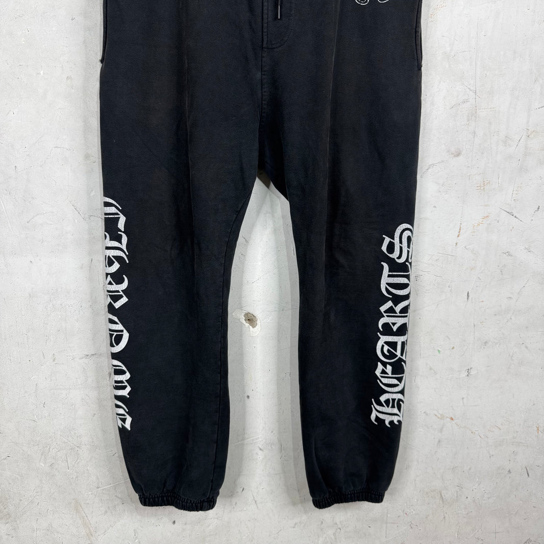 Chrome Hearts Faded Black Horseshoe Sweatpants