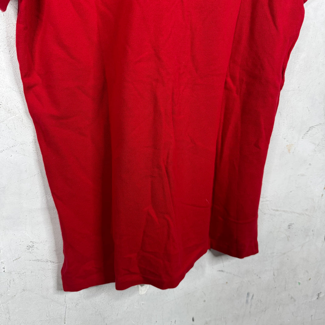 Ralph Lauren Red Printed Equipment Polo Shirt