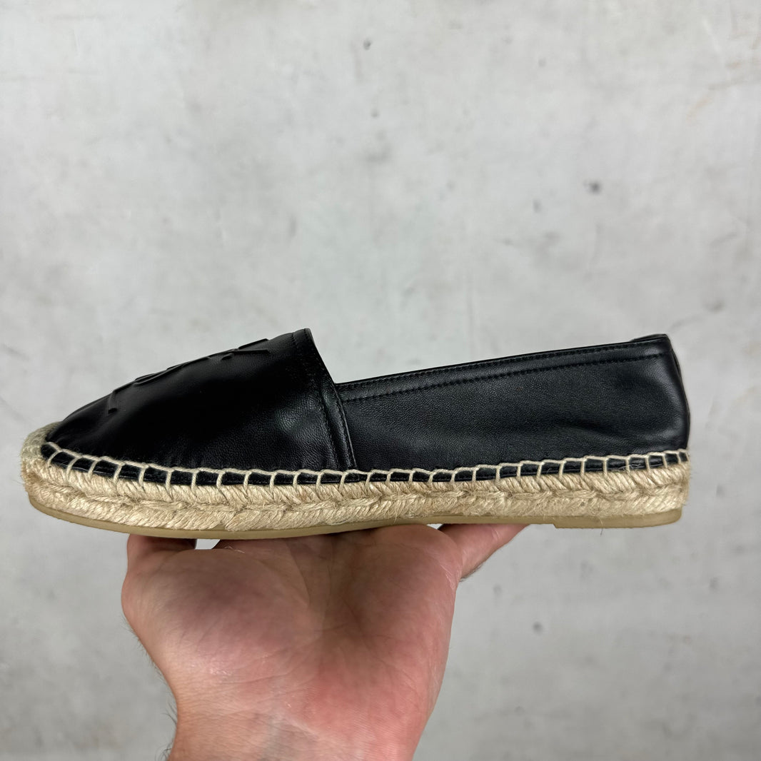 Saint Laurent Leather Logo Espadrilles