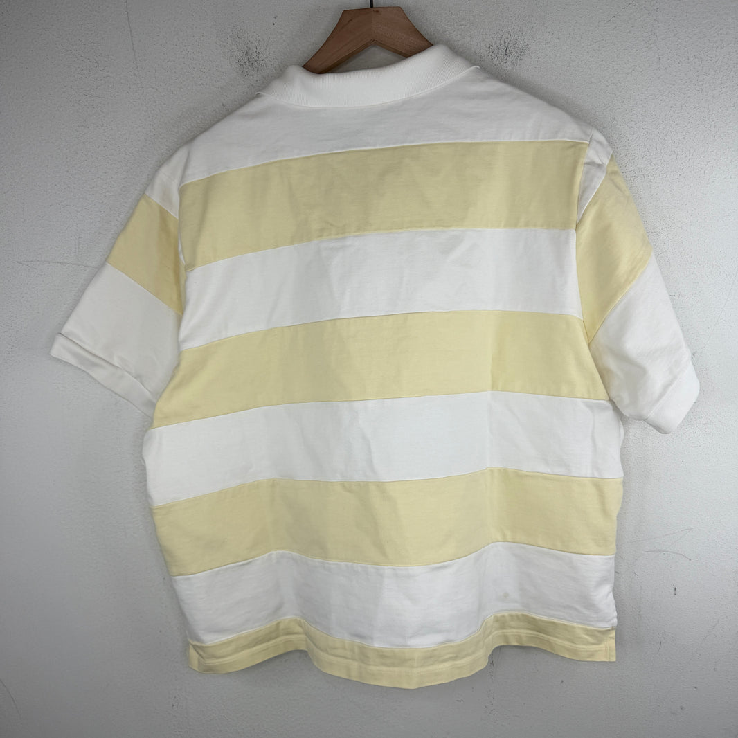 Prada Striped Panelled Polo T-Shirt