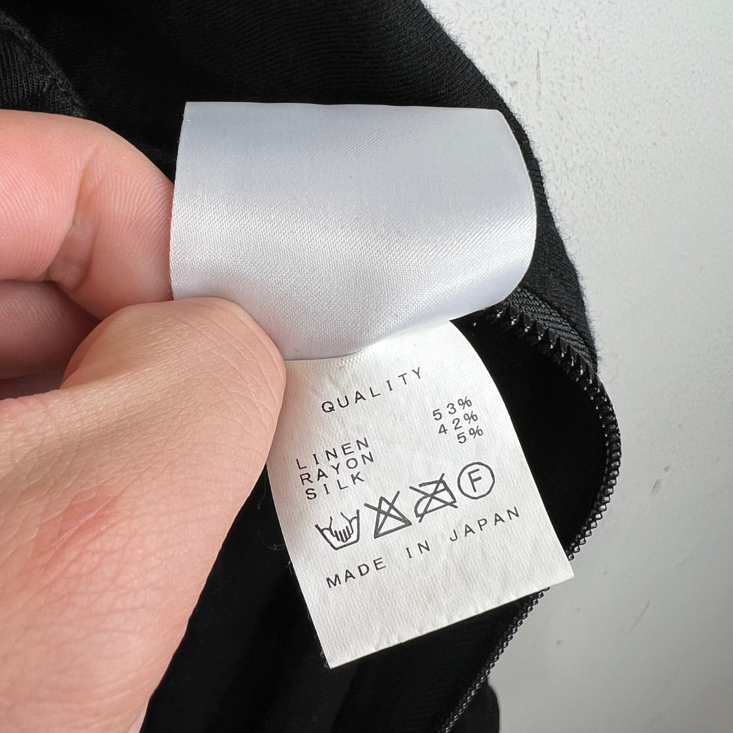 Julius Black Long Neck Crack Jacket