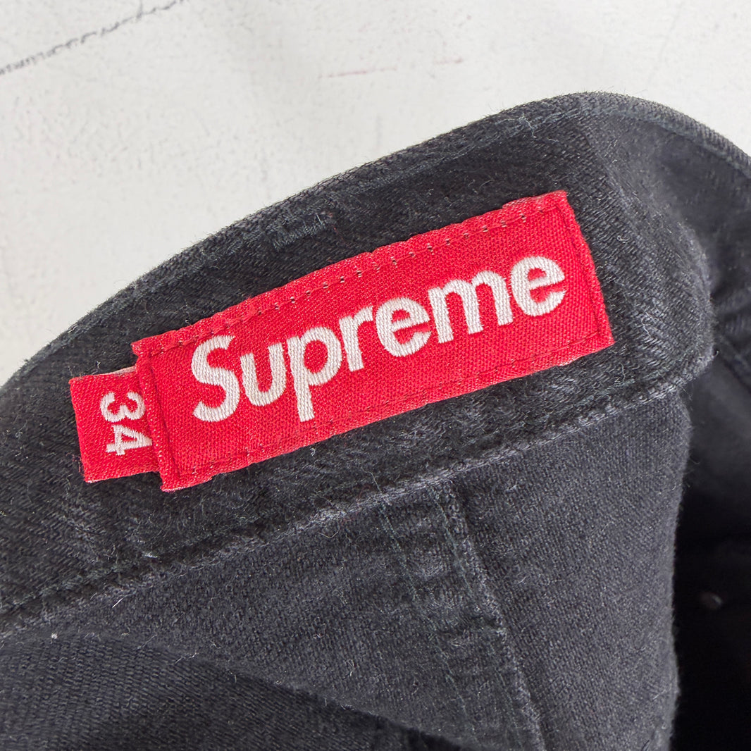 Supreme Black Wash Selvedge Star Jeans