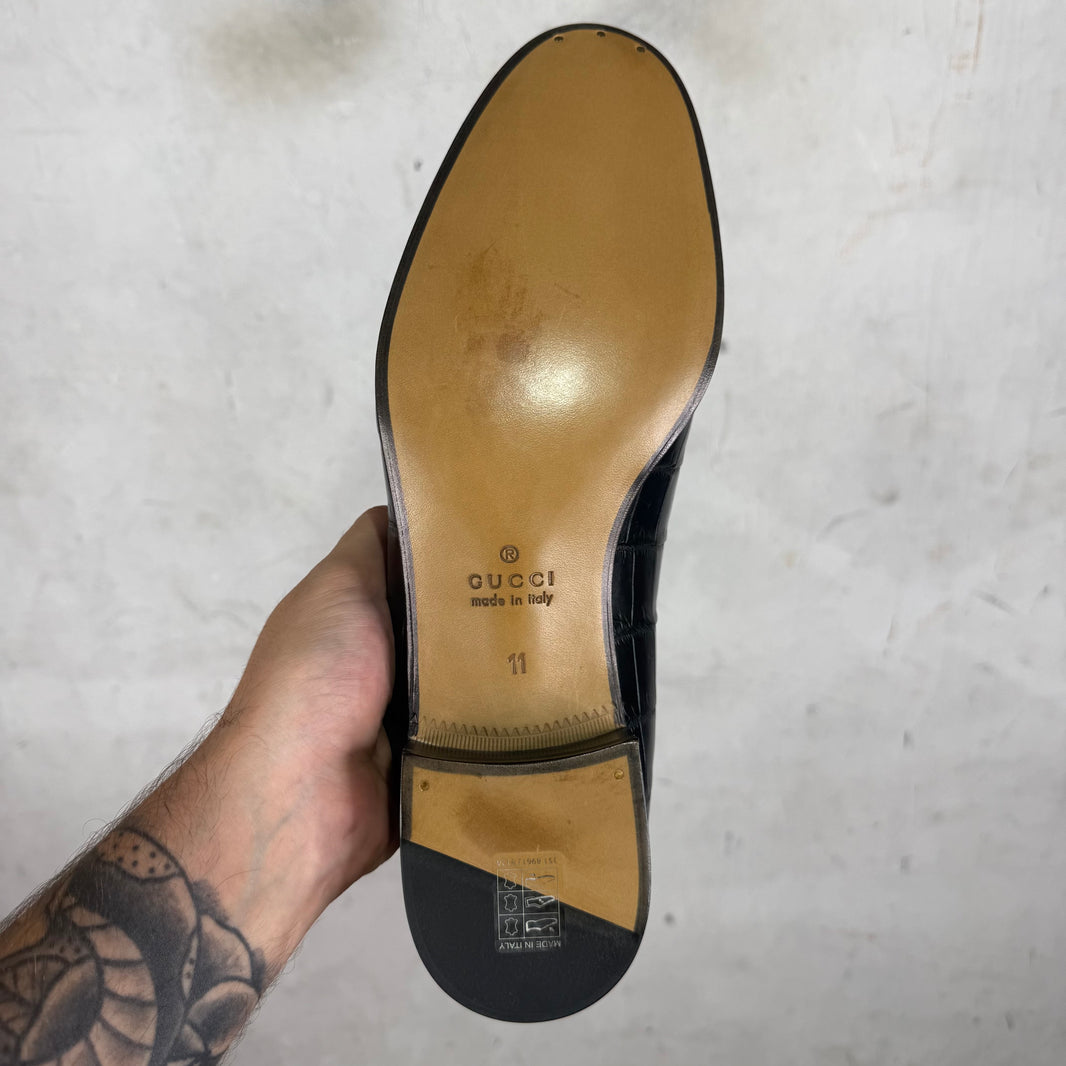 Gucci Croc Tasseled Loafers DS