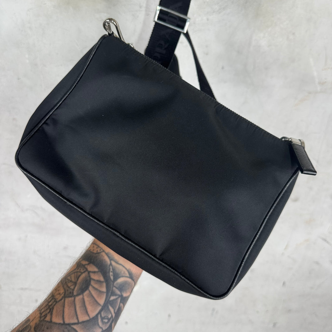 Prada Renylon Large Pocketed Messenger Bag