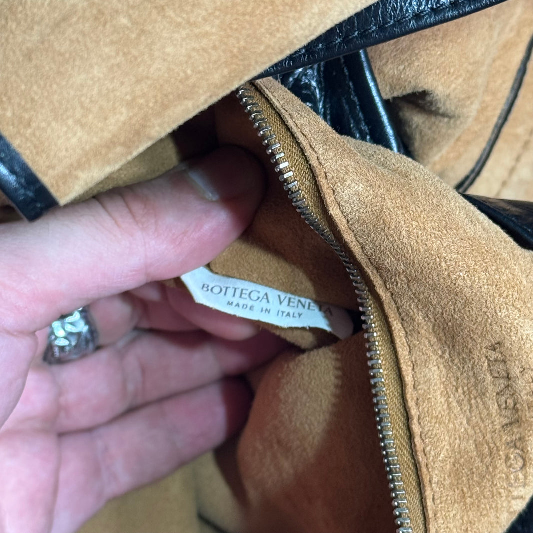Bottega Veneta Black Arco Intrecciato Weekender Bag