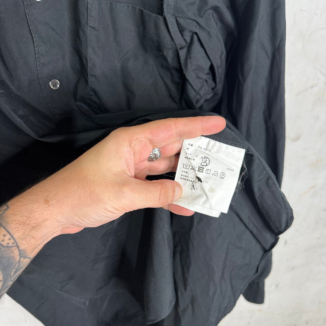 CDG Homme Plus Black Layered Buttoned Shirt