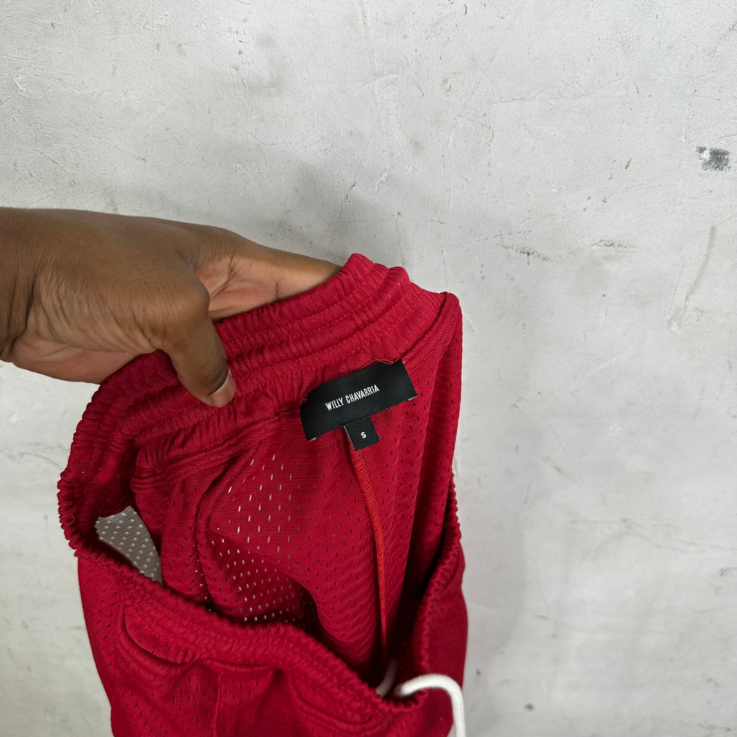Willy Chavarria Red Athletic Shorts
