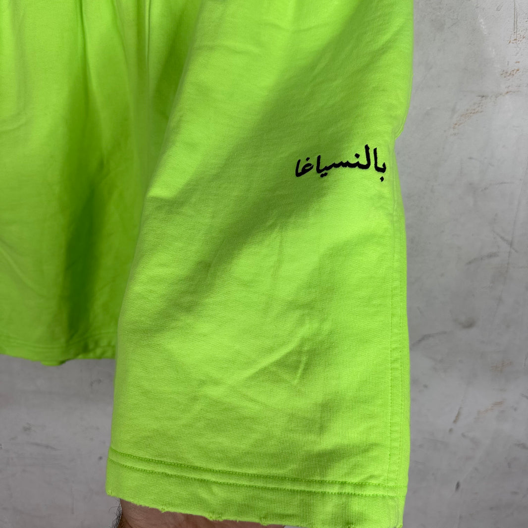 Balenciaga Neon Arabic Sweatshorts