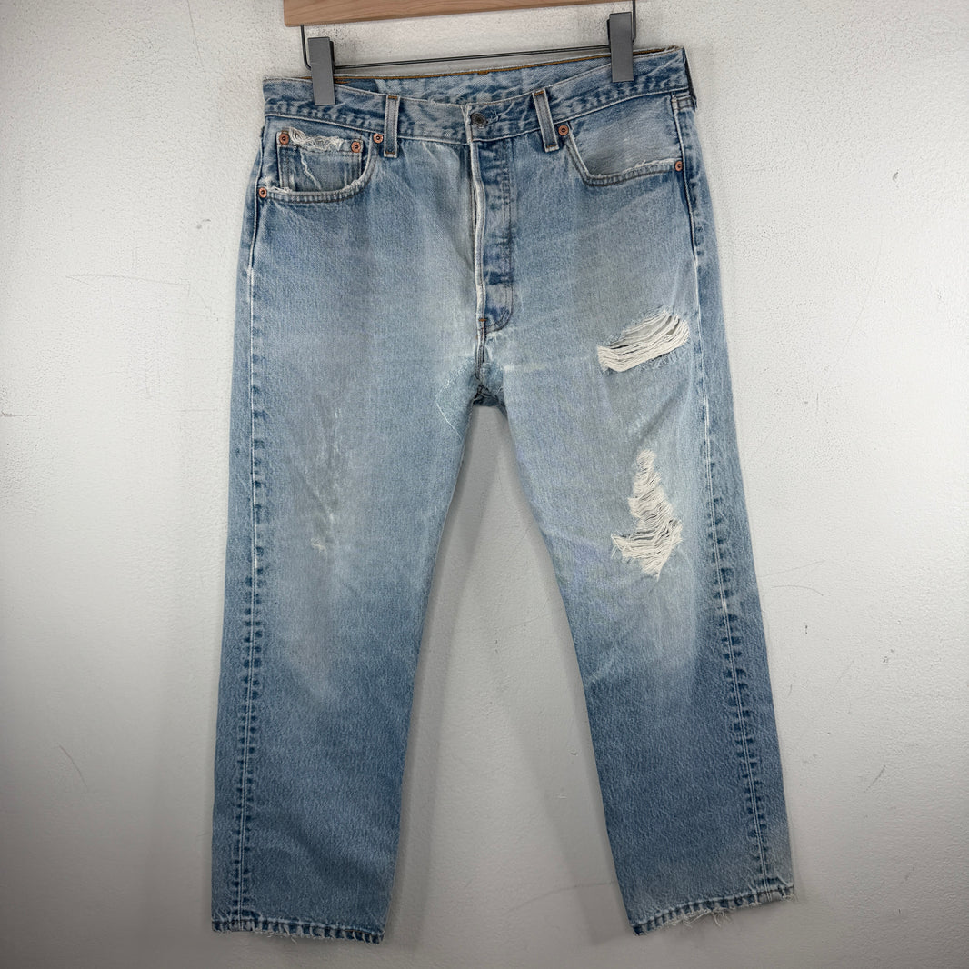 Vintage Repaired Levi's 501XX Denim Jeans
