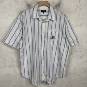 Stussy Dragon Logo Striped SS Shirt
