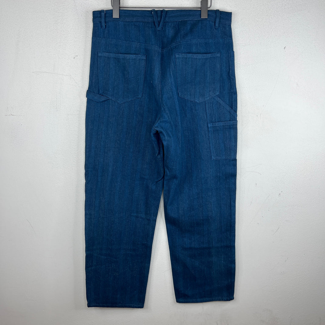 Karu Blue Double Knee Embellished Pants