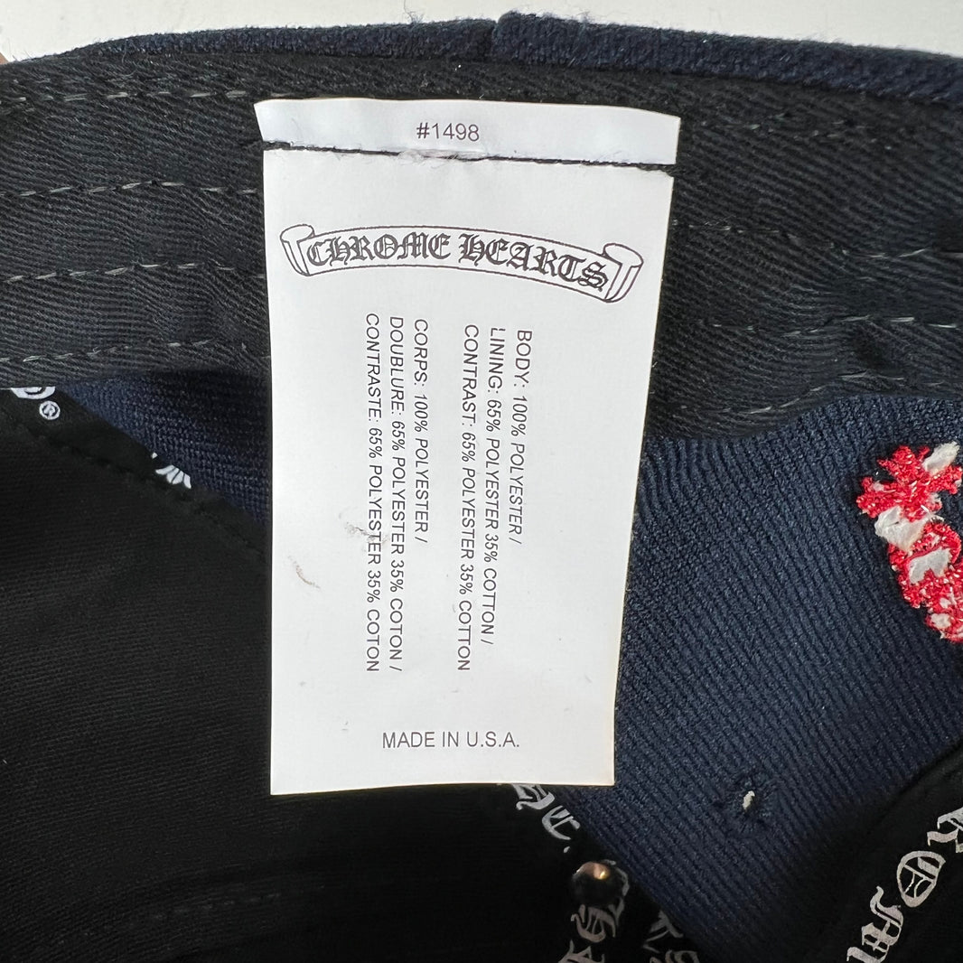 Chrome Hearts Blue/Red CH Snapback Hat