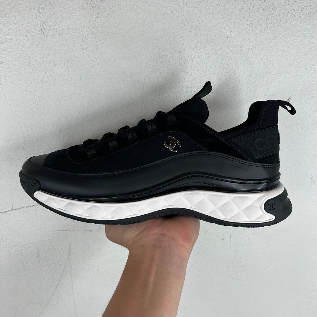 Chanel Velvet/Calfskin Mixed Fiber Runner Sneakers