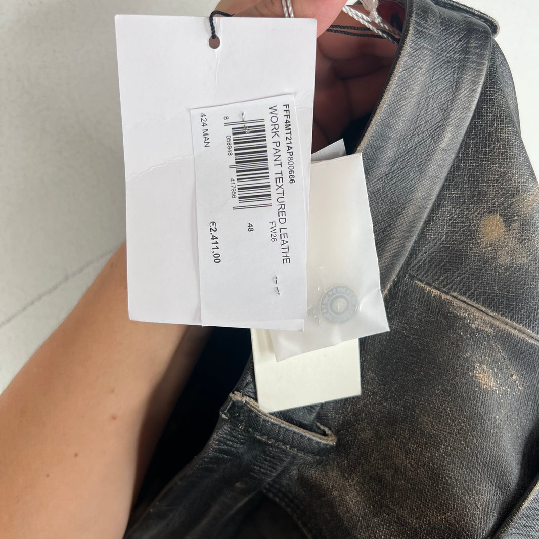 424 Leather Double Knee Trousers