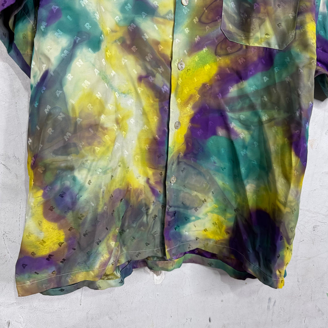 Marni Tie Dye Logo Viscose Shirt