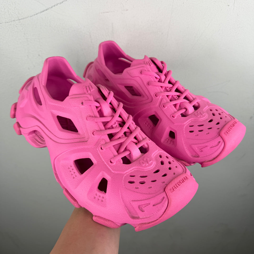 Balenciaga Pink Lace Up HD Sneakers