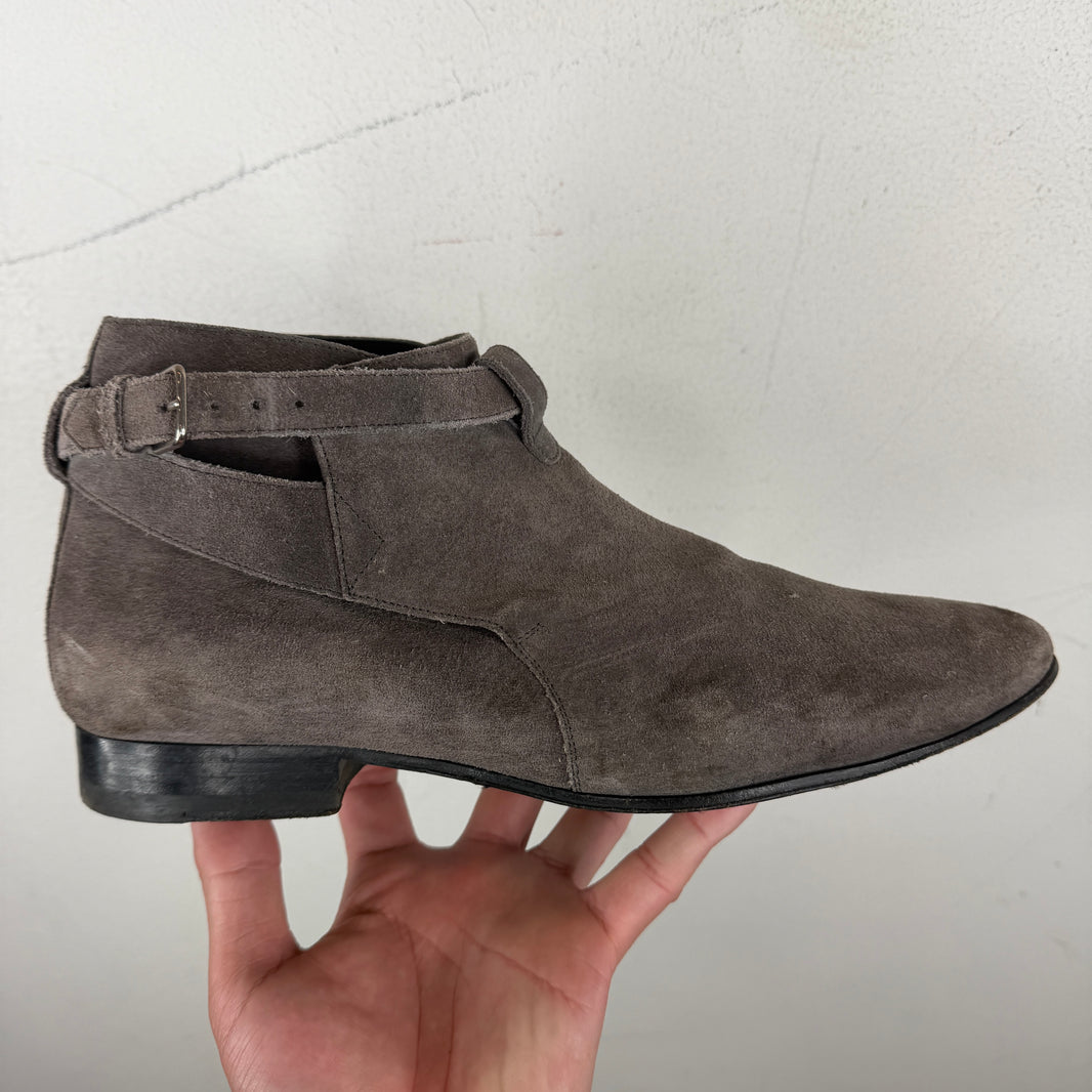 Saint Laurent Grey Jodhpur Boots