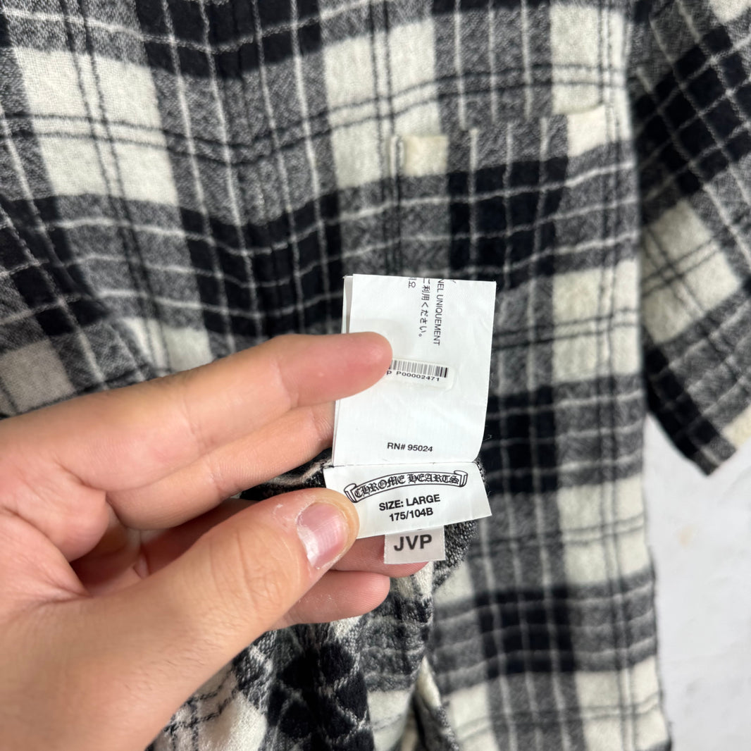 Chrome Hearts Plaid Wool Zipped S/S Shirt