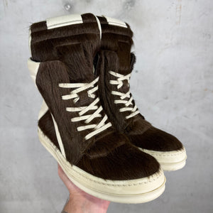 Rick Owens Brown Ponyhair Ramones