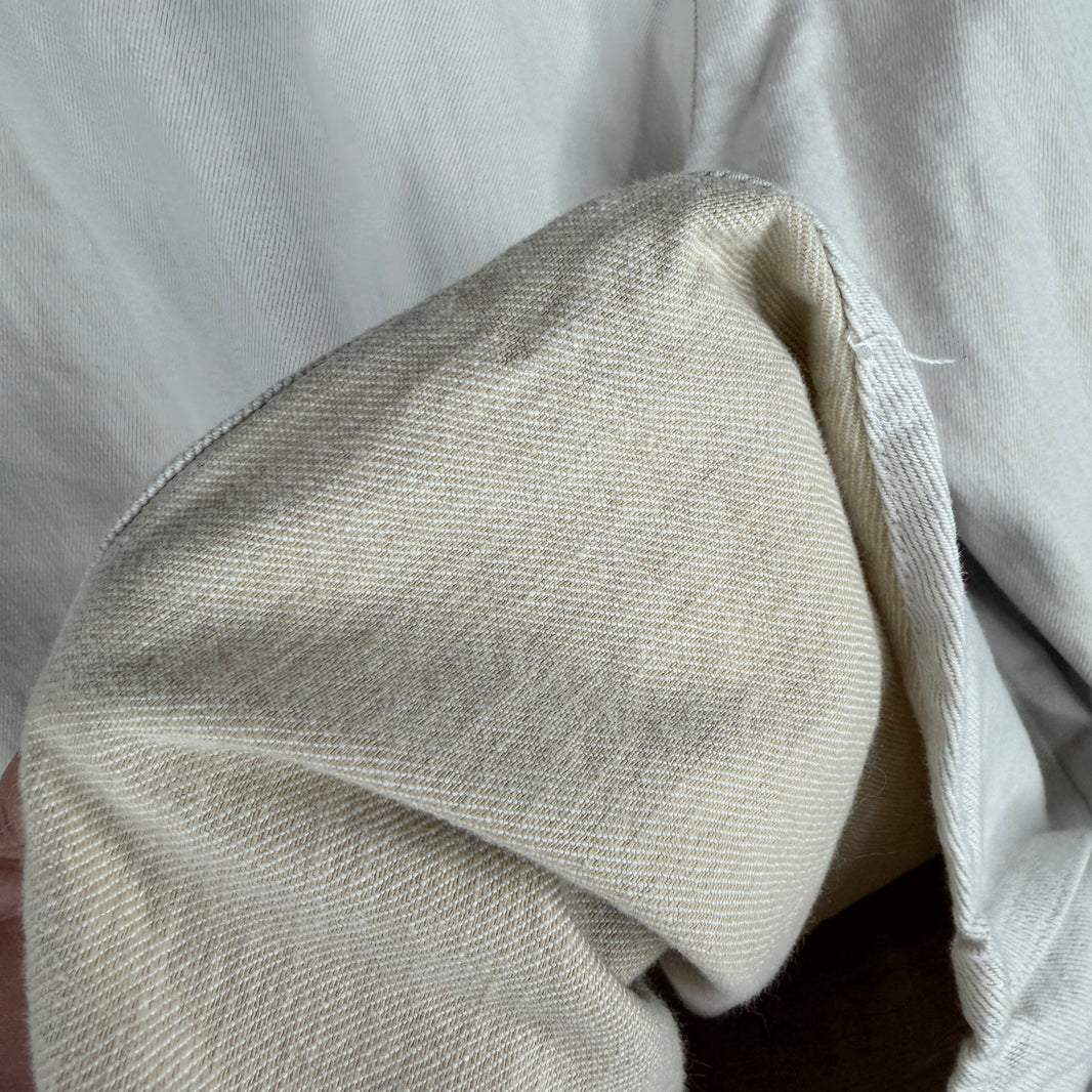 Calvin Klein 205W39NYC White Denim Snap Button Shirt