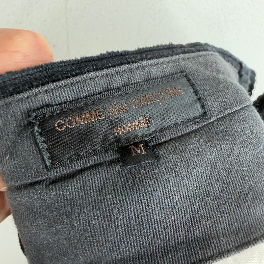 CDG Homme Black Corduroy Trousers