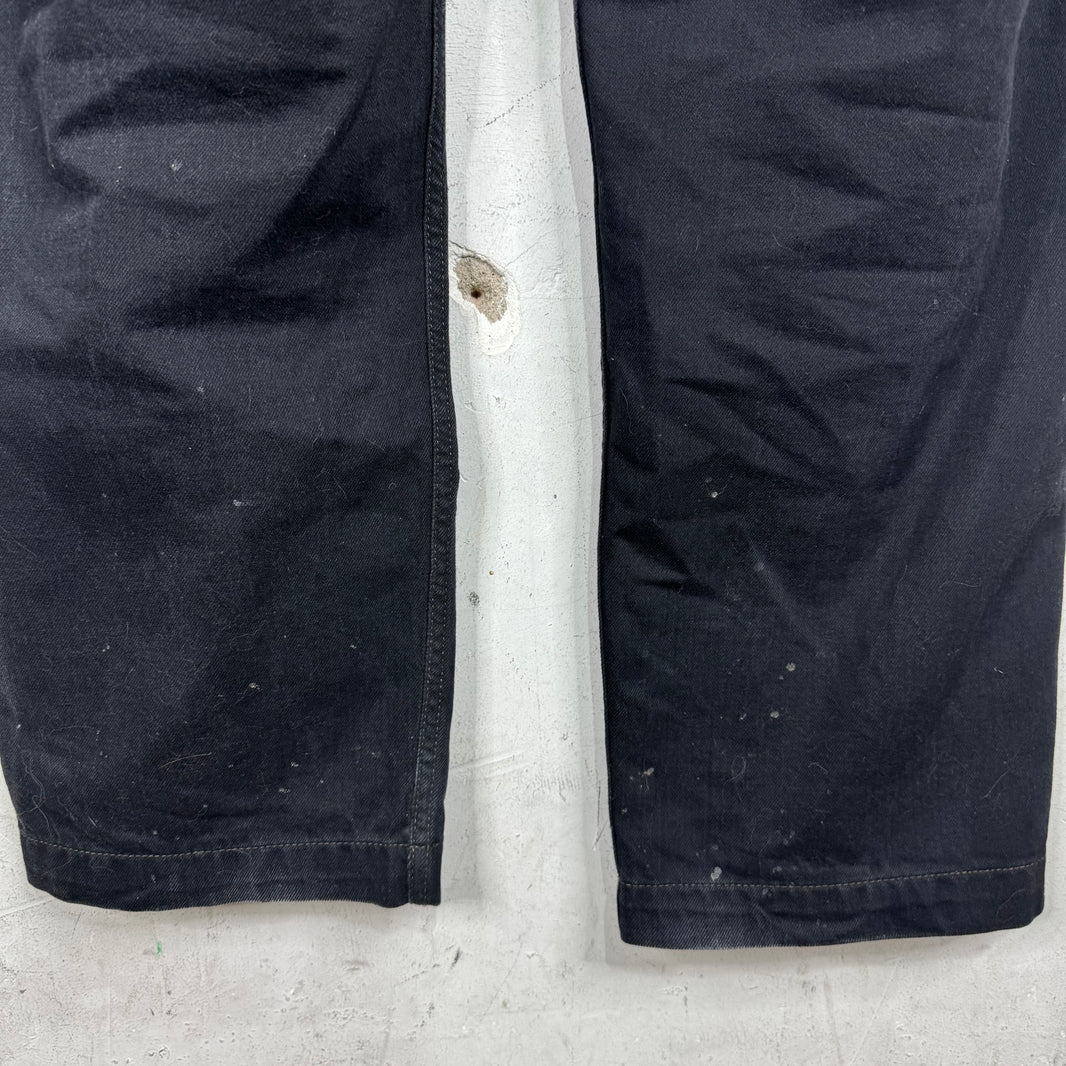 Lemaire Wide Leg Black Jeans