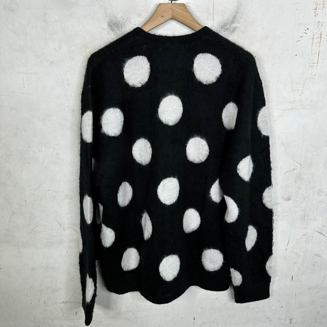 Supreme Brushed Polka Dot Cardigan