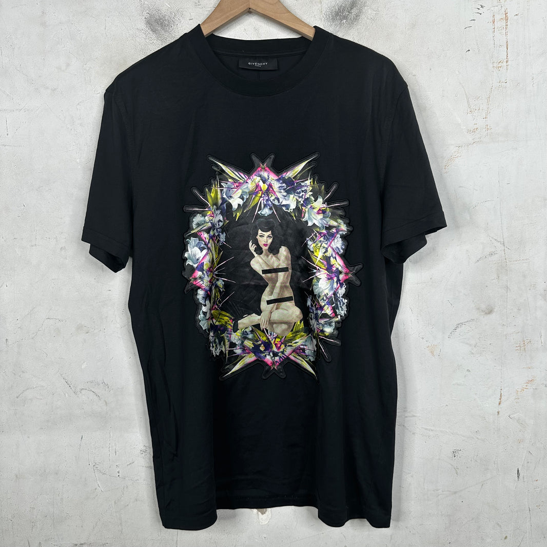 Givenchy Birds Wreath Appliqué T-Shirt