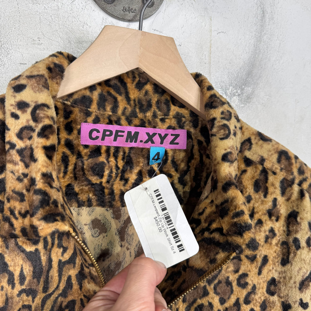 CPFM Leopard Smiley Zip Up Fleece