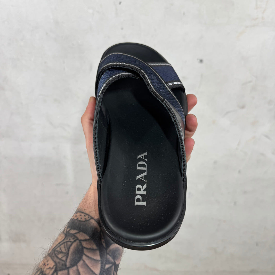 Prada Logo Strapped Sandals