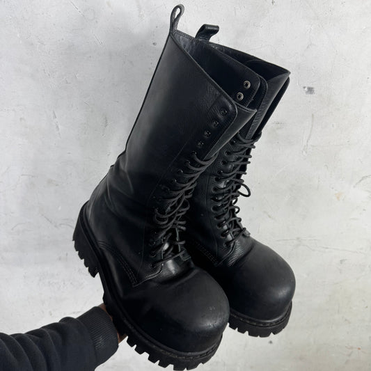 Balenciaga Tall Leather Stomper Boots