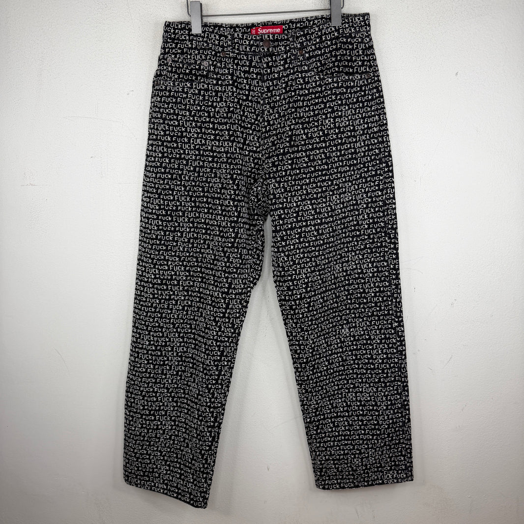 Supreme AOP Stitched F*ck Jeans