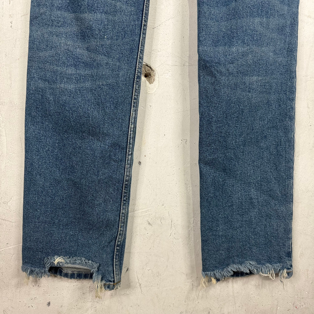 Balenciaga Medium Wash Distressed Skinny Jeans