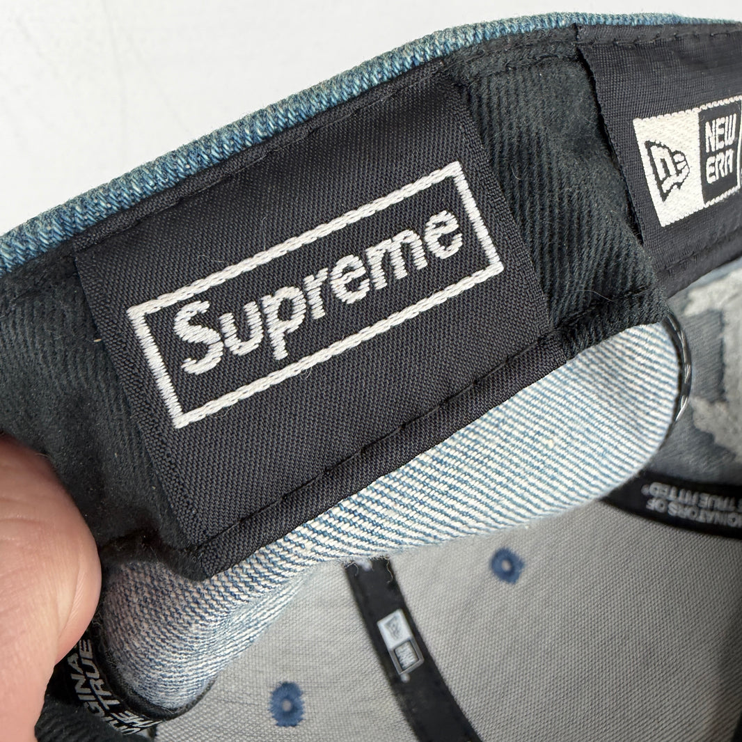 Supreme Denim Box Logo Fitted Hat