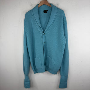 Tom Ford Baby Blue Cashmere Knit Cardigan