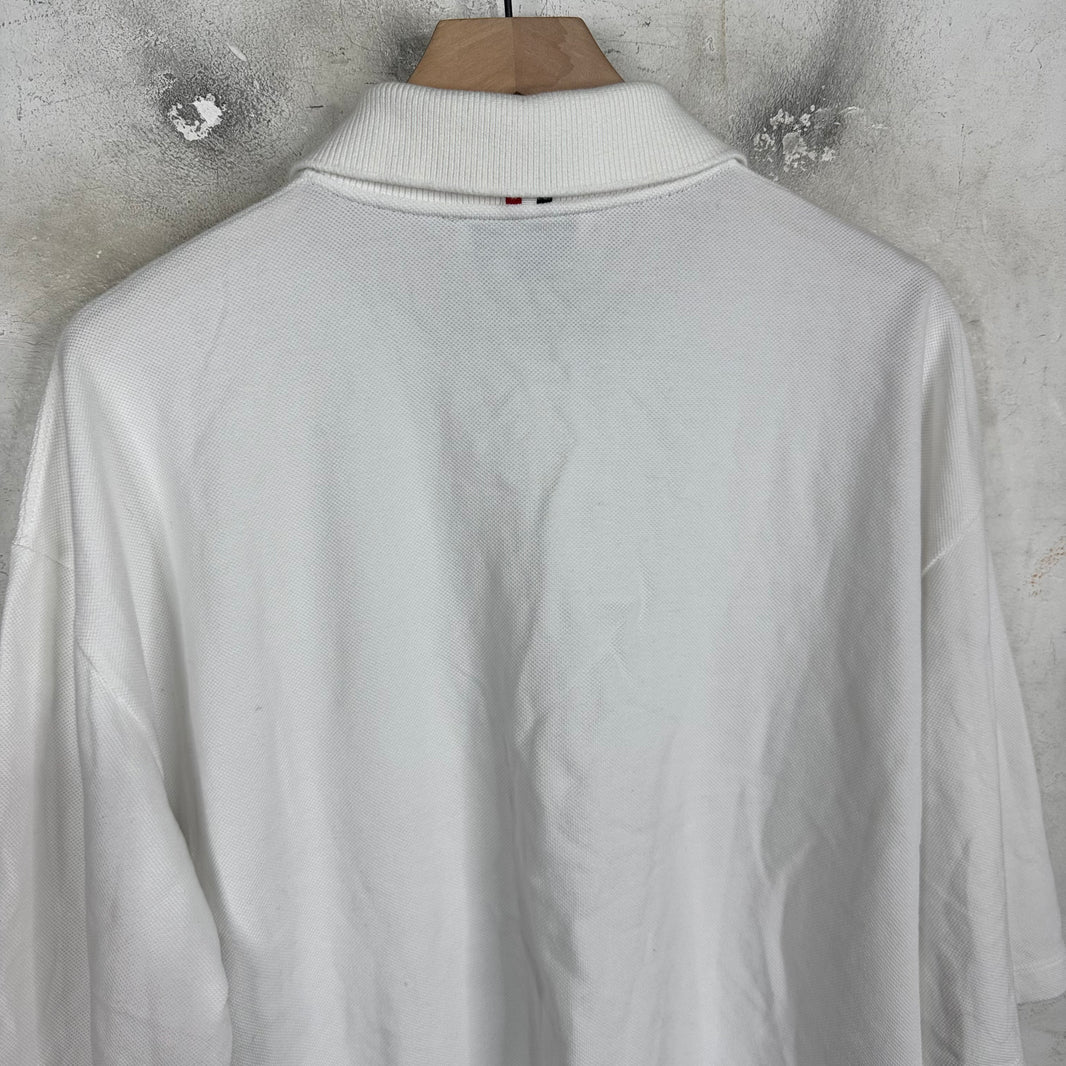 Thom Browne White Boxy Cropped Polo