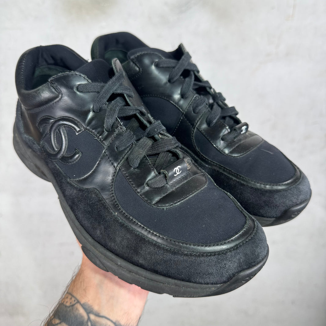 Chanel Black Suede/ Leather Runners