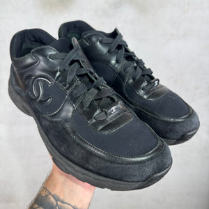 Chanel Black Suede/ Leather Runners